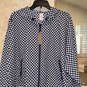 NWT, JCrew navy / white checked light  jacket